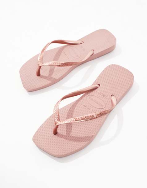 Havaianas – Rosa flip flops med fyrkantig tå - view 1