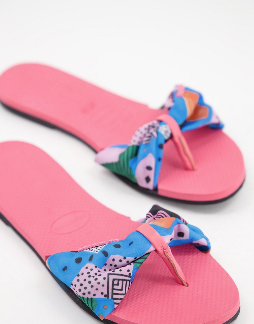 Havaianas - Saint Tropez - Platte slippers met print in roze