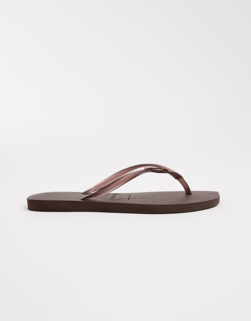 Havaianas – Schmale Zehenstegsandalen in Braun, 3 von 4