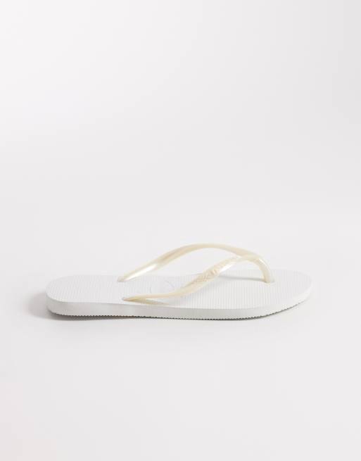 Havaianas – Schmale Zehenstegsandalen in Weiß, 3 von 4