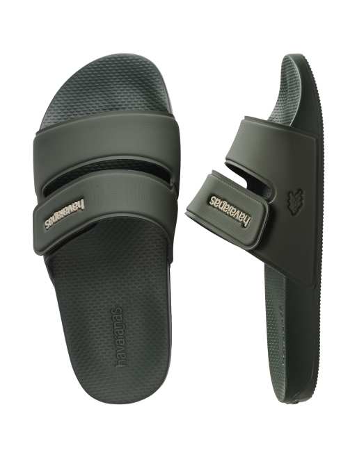 Havaianas slide strap slides in green, 2 of 4