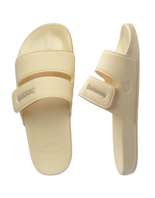 Havaianas - Sliders color crema con doppia fascetta, 2 di 4