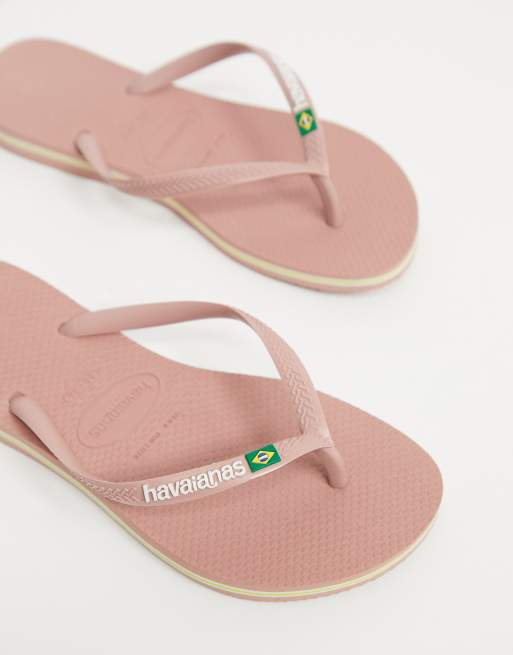 Havaianas Traditional Unisex Flip Flop Thick Strap Pink - Size 9/10