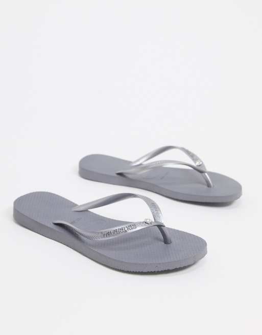 Havaianas Slim Steel Grey Crystal Glamour Flip Flops | atelier-yuwa.ciao.jp