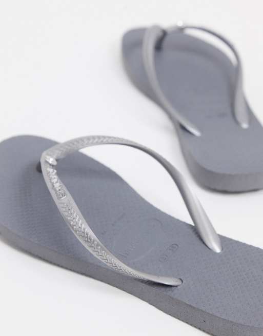 Havaianas slim best sale crystal steel grey