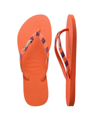 Havaianas Slim Embellished Flip Flops In Orange