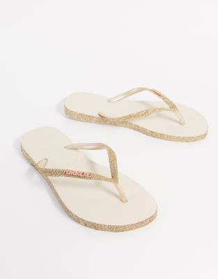 gold sparkly havaianas