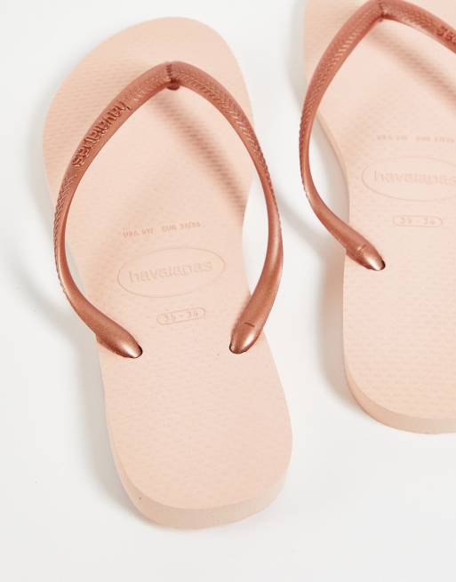 Havaianas slim flip flops in ballet rose ASOS