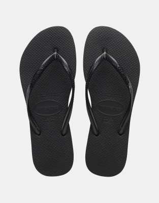Havaianas Slim Flip Flops In Black