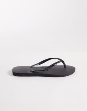 Havaianas slim flip flops in black