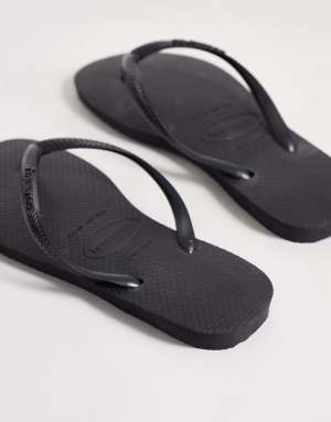 Havaianas slim flip flops in black