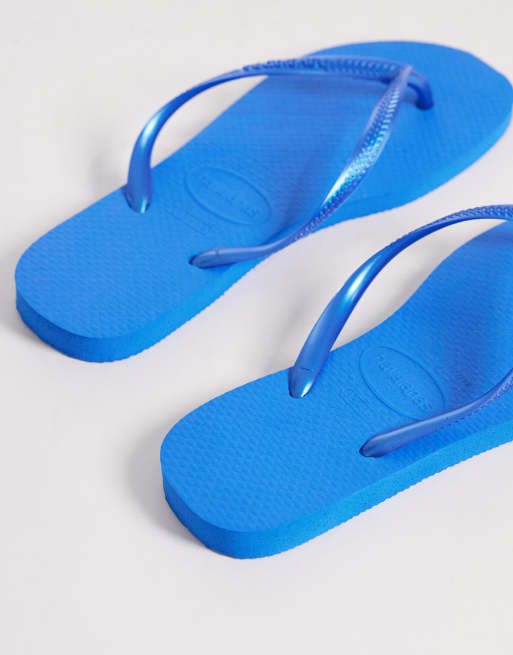 Havaianas slim flip flops in blue, 4 of 4