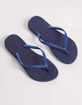 Havaianas Slim Flip Flops In Blue