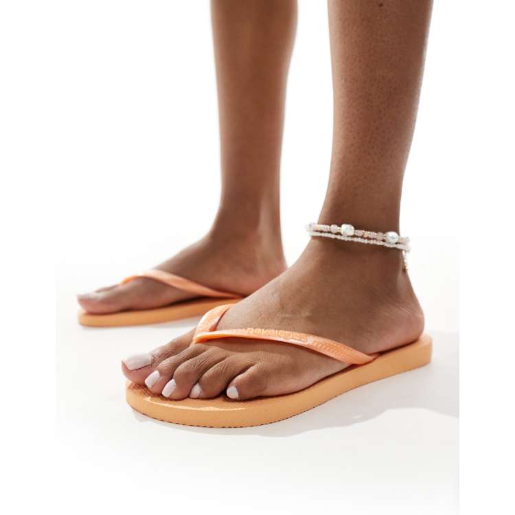 Havaianas Womens Orange Flip Flops Havaianas Women's Slim Sandals