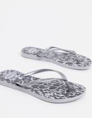 havaianas slim animal print flip flops