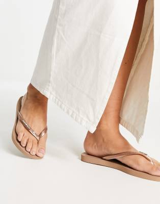 Rose gold 2024 havaianas crystal