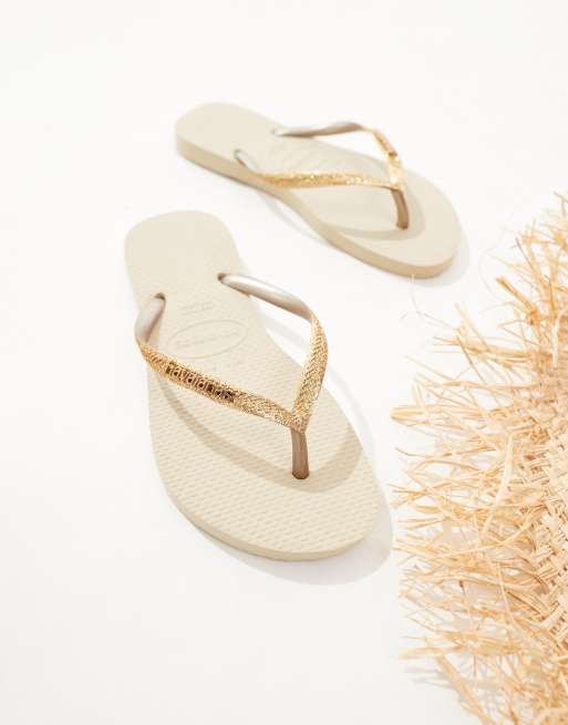 Slim Glitter Flip Gold Sparkly Havaianas Havaianas Slim Glitter