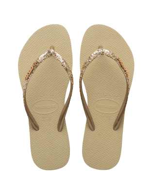 Havaianas Slim Glitter Flip Flops In Multi