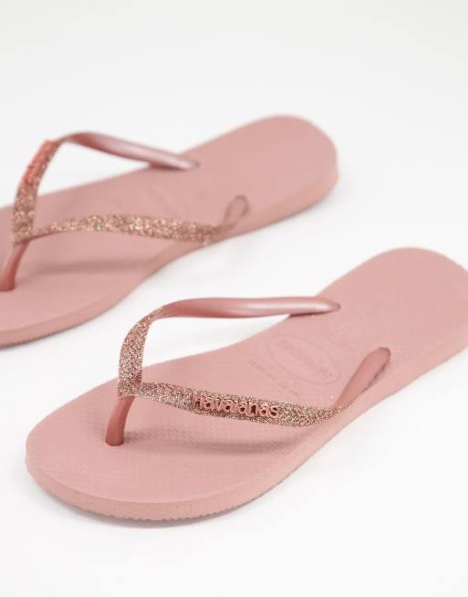 Havaianas pink hot sale glitter