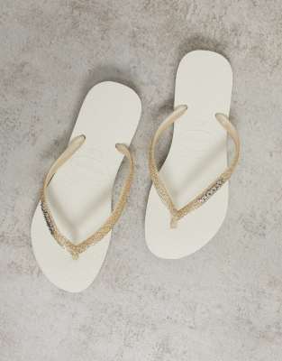 Havaianas - Slim Glitter II - Teenslippers met glitter in beige