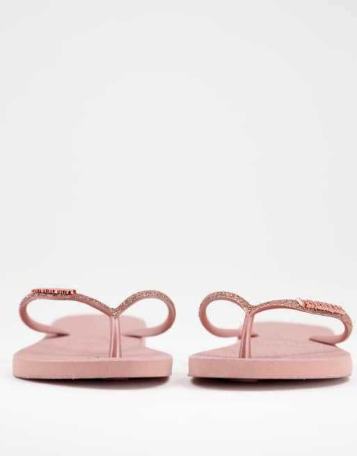 Havaianas – Slim Glitter II – Zehenstegsandalen in Krokus-Rosé, 2 von 4