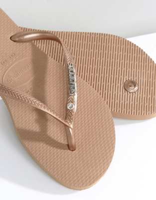 havaianas bronze metallic