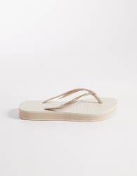 Havaianas slim platform flip flops in beige