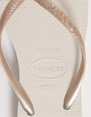 Havaianas slim platform flip flops in beige