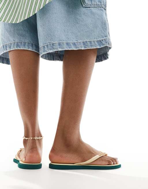 Havaianas - Tongs fines à bout pointu - Vert
