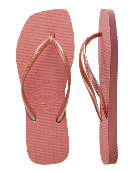 Havaianas slim teenslippers met vierkante neus in clay, 2 van 4