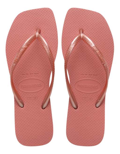 Havaianas smala flip flops med fyrkantig tå i clay, 4 av 4