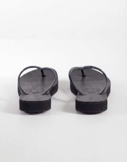 Havaianas - Smalle sorte flatform-klipklappere, 8 af 8