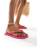 Havaianas square toe boho flip flops in pink | ASOS
