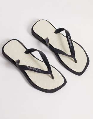 Havaianas Square Toe Flip Flops In Multi
