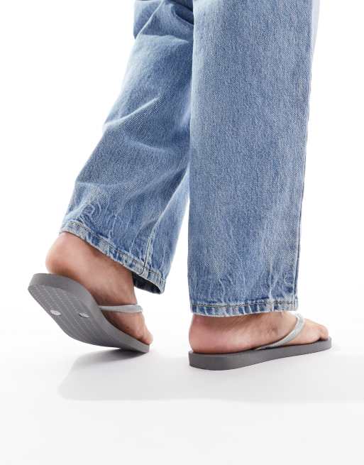 Havaianas – Stålgrå, smala flip flops, 4 av 4