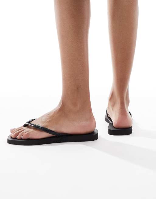 Havaianas – Svarta flip flops med fyrkantig tå, 3 av 4