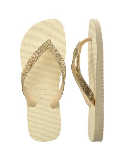 Havaianas - Teenslippers met versiering in crème, 2 van 4
