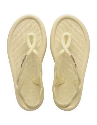 Havaianas Toe Post Flip Flops With Back Straps In Neutral