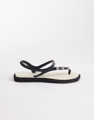 Havaianas - Tongs à bout carré - Noir et blanc-Neutre