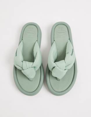Havaianas - Tongs style bohème ultra-matelassées - Vert sauge