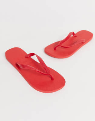 red havaianas flip flops