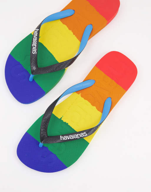 Havaianas top logomania rainbow flip flops ASOS