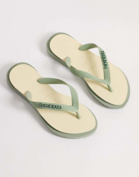 Havaianas – Top Point – Zehenstegsandalen in Grün - view 1