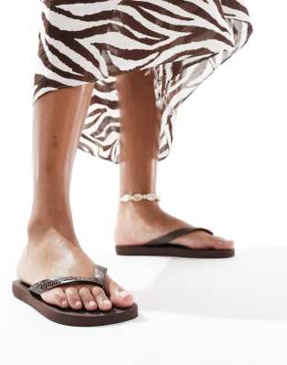 Havaianas - Top Senses - Zehenstegsandalen in Braun-Brown