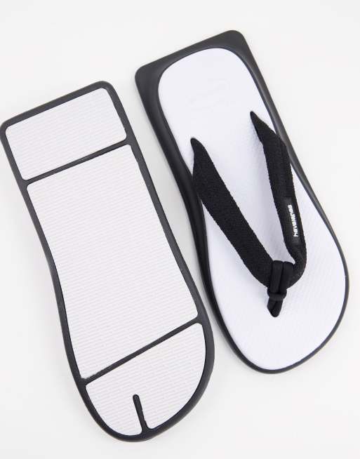 Havaianas Tradi Zori square toe flip flops in white mix ASOS