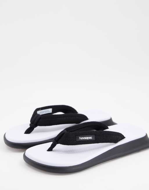 Havaianas Tradi Zori square toe flip flops in white mix ASOS