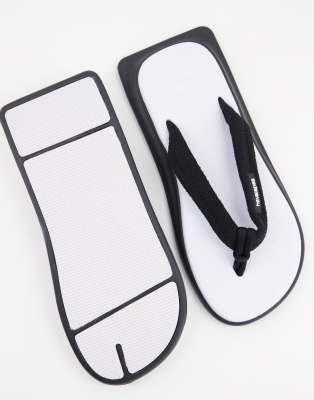 Havaianas Tradi Zori square toe flip flops in white mix - ASOS Price Checker