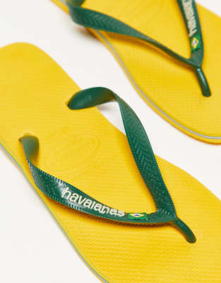 HAVAIANAS UNISEX BRASIL LOGO FLIP FLOPS 