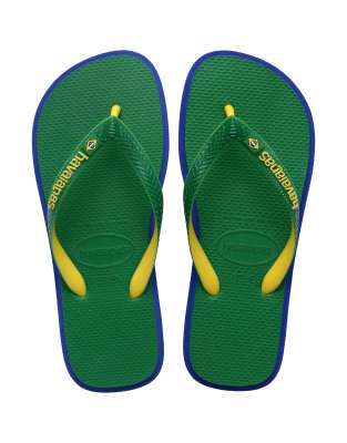 unisex Brazil logo Twist flip flops 