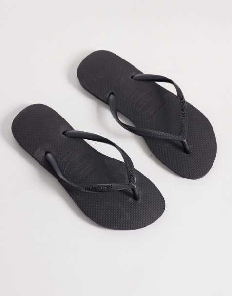 Havaianas – Wąskie czarne klapki - view 1